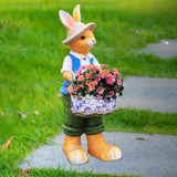 Maxbell Rabbit Garden Statue Craft Durable Animal Sculpture for Cafe Hotel Apartment Boy