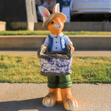 Maxbell Rabbit Garden Statue Craft Durable Animal Sculpture for Cafe Hotel Apartment Boy