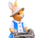 Maxbell Rabbit Garden Statue Craft Durable Animal Sculpture for Cafe Hotel Apartment Boy