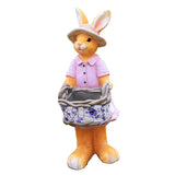 Maxbell Rabbit Garden Statue Craft Durable Animal Sculpture for Cafe Hotel Apartment Girl