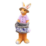 Maxbell Rabbit Garden Statue Craft Durable Animal Sculpture for Cafe Hotel Apartment Girl