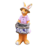 Maxbell Rabbit Garden Statue Craft Durable Animal Sculpture for Cafe Hotel Apartment Girl
