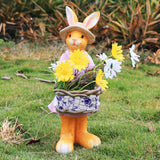 Maxbell Rabbit Garden Statue Craft Durable Animal Sculpture for Cafe Hotel Apartment Girl