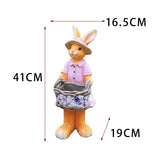Maxbell Rabbit Garden Statue Craft Durable Animal Sculpture for Cafe Hotel Apartment Girl
