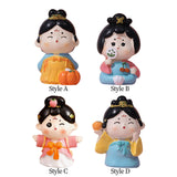 Maxbell Cute Girl Figurine Resin Gift Miniature Small Figure for Office Bedroom Home Style A