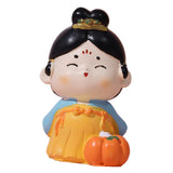 Maxbell Cute Girl Figurine Resin Gift Miniature Small Figure for Office Bedroom Home Style A