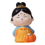 Maxbell Cute Girl Figurine Resin Gift Miniature Small Figure for Office Bedroom Home Style A