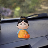 Maxbell Cute Girl Figurine Resin Gift Miniature Small Figure for Office Bedroom Home Style A