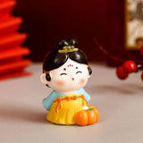 Maxbell Cute Girl Figurine Resin Gift Miniature Small Figure for Office Bedroom Home Style A