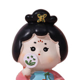 Maxbell Cute Girl Figurine Resin Gift Miniature Small Figure for Office Bedroom Home Style B
