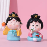 Maxbell Cute Girl Figurine Resin Gift Miniature Small Figure for Office Bedroom Home Style B