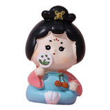 Maxbell Cute Girl Figurine Resin Gift Miniature Small Figure for Office Bedroom Home Style B