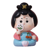 Maxbell Cute Girl Figurine Resin Gift Miniature Small Figure for Office Bedroom Home Style B