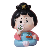 Maxbell Cute Girl Figurine Resin Gift Miniature Small Figure for Office Bedroom Home Style B