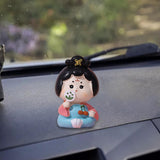 Maxbell Cute Girl Figurine Resin Gift Miniature Small Figure for Office Bedroom Home Style B