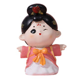 Maxbell Cute Girl Figurine Resin Gift Miniature Small Figure for Office Bedroom Home Style C