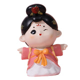 Maxbell Cute Girl Figurine Resin Gift Miniature Small Figure for Office Bedroom Home Style C