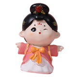 Maxbell Cute Girl Figurine Resin Gift Miniature Small Figure for Office Bedroom Home Style C