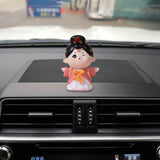 Maxbell Cute Girl Figurine Resin Gift Miniature Small Figure for Office Bedroom Home Style C