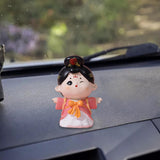 Maxbell Cute Girl Figurine Resin Gift Miniature Small Figure for Office Bedroom Home Style C