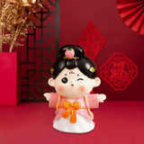 Maxbell Cute Girl Figurine Resin Gift Miniature Small Figure for Office Bedroom Home Style C