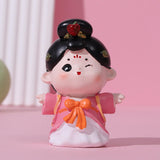 Maxbell Cute Girl Figurine Resin Gift Miniature Small Figure for Office Bedroom Home Style C