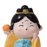 Maxbell Cute Girl Figurine Resin Gift Miniature Small Figure for Office Bedroom Home Style D