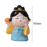 Maxbell Cute Girl Figurine Resin Gift Miniature Small Figure for Office Bedroom Home Style D