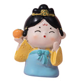 Maxbell Cute Girl Figurine Resin Gift Miniature Small Figure for Office Bedroom Home Style D