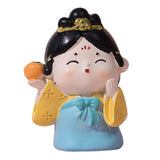 Maxbell Cute Girl Figurine Resin Gift Miniature Small Figure for Office Bedroom Home Style D