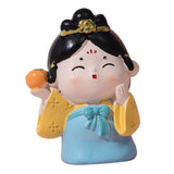 Maxbell Cute Girl Figurine Resin Gift Miniature Small Figure for Office Bedroom Home Style D