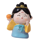 Maxbell Cute Girl Figurine Resin Gift Miniature Small Figure for Office Bedroom Home Style D