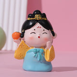 Maxbell Cute Girl Figurine Resin Gift Miniature Small Figure for Office Bedroom Home Style D
