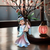 Maxbell Chinese Beauty Statue Table Centerpiece Ornament for Holidays Cafe Bookshelf Wang Zhaojun