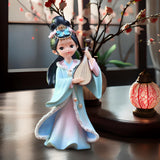Maxbell Chinese Beauty Statue Collectible Lady Sculpture for Party Shelf Living Room Wang Zhaojun