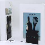 Maxbell Metal Bookend Anti Slip Organizer Book Shelf Holder for Shelves Desk Library Style A