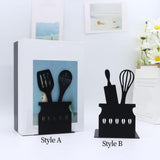 Maxbell Metal Bookend Anti Slip Organizer Book Shelf Holder for Shelves Desk Library Style A