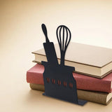 Maxbell Metal Bookend Anti Slip Organizer Book Shelf Holder for Shelves Desk Library Style B