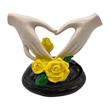 Maxbell Heart Hand Sculpture Small Hand Gesture Figurines for Bookshelf Bedroom Desk