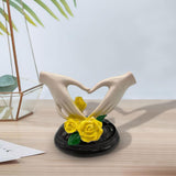 Maxbell Heart Hand Sculpture Small Hand Gesture Figurines for Bookshelf Bedroom Desk