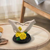 Maxbell Heart Hand Sculpture Small Hand Gesture Figurines for Bookshelf Bedroom Desk