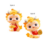 Maxbell Chinese New Year Dragon Figurine Spring Festival Decor for Cabinet Bookshelf Style A