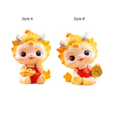 Maxbell Chinese New Year Dragon Figurine Spring Festival Decor for Cabinet Bookshelf Style A