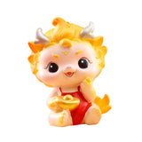 Maxbell Chinese New Year Dragon Figurine Spring Festival Decor for Cabinet Bookshelf Style A