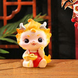 Maxbell Chinese New Year Dragon Figurine Spring Festival Decor for Cabinet Bookshelf Style A