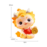 Maxbell Chinese New Year Dragon Figurine Spring Festival Decor for Cabinet Bookshelf Style B
