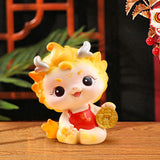 Maxbell Chinese New Year Dragon Figurine Spring Festival Decor for Cabinet Bookshelf Style B