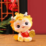 Maxbell Chinese New Year Dragon Figurine Spring Festival Decor for Cabinet Bookshelf Style B
