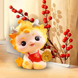 Maxbell Chinese New Year Dragon Figurine Spring Festival Decor for Cabinet Bookshelf Style B
