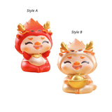 Maxbell Chinese New Year Dragon Figurine Mini Creative for Tabletop Office Bookshelf Style A